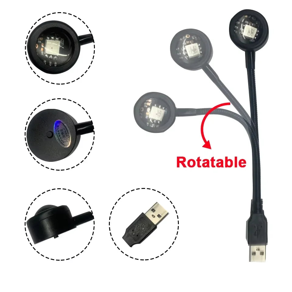 LED Sunset Projection Lamp - USB Mood Light for Bedroom, Living Room, Photography, and Event Decor