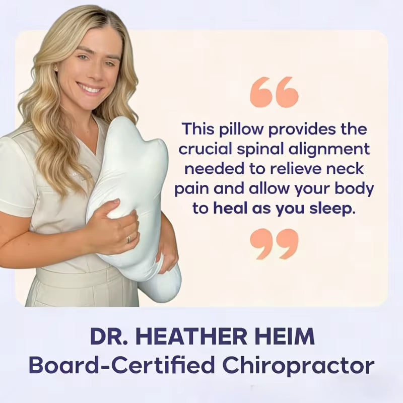 Orthopedic Memory Foam Neck Pillow for Neck and Shoulder Pain Relief - Ergonomic Cervical Support