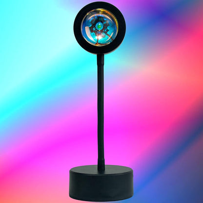 Sunset Projection LED Floor Lamp with 360-Degree Rotation, Rainbow Projector Night Light for Bedroom and Living Room Decor (USB Powered)