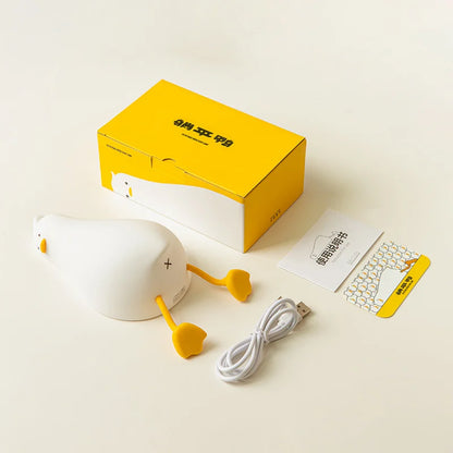 USB Rechargeable Duck-Shaped Silicone Table Lamp - Mood Light for Bedroom Decor and Children's Nighttime Use